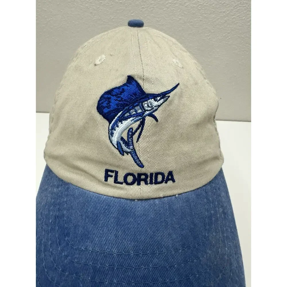 Royal Resortwear Baseball Hat Florida Embroidered Marlin Adjustable Cap